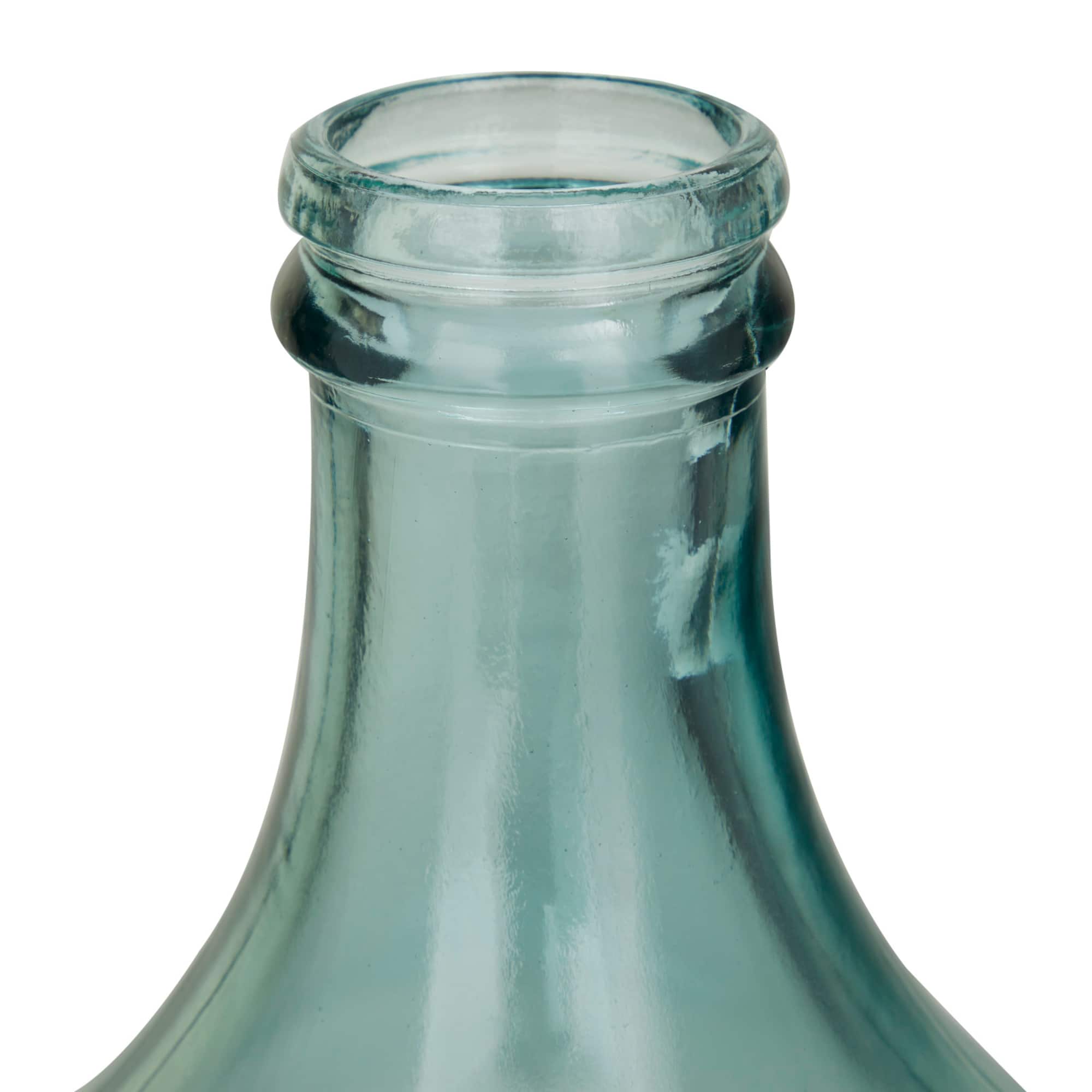 Blue Recycled Glass Handmade Spanish Vase 11" x 11" x 17"